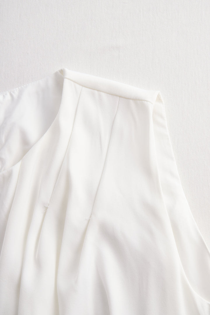 Rochie midi elegantă tip A, fără mâneci
