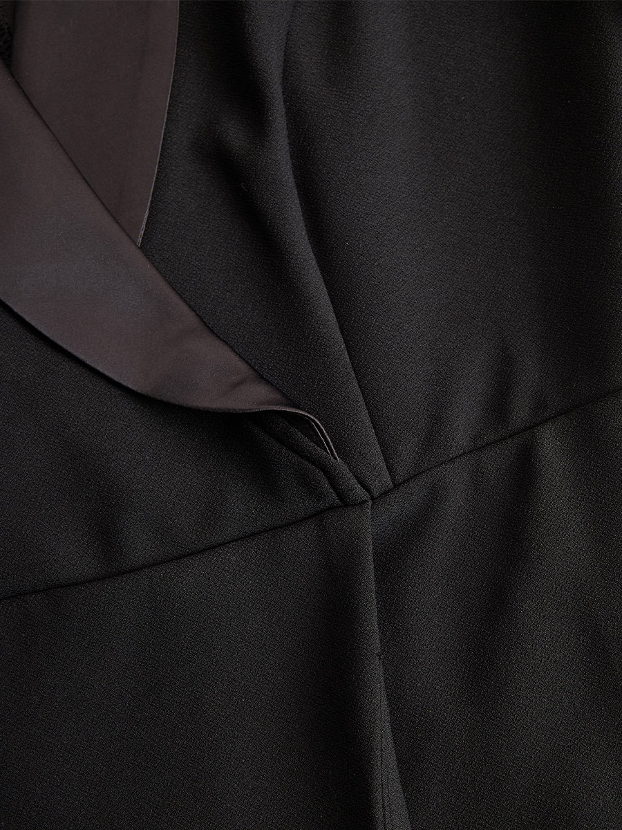 Rochie tip sacou midi, elegantă, de culoare neagră