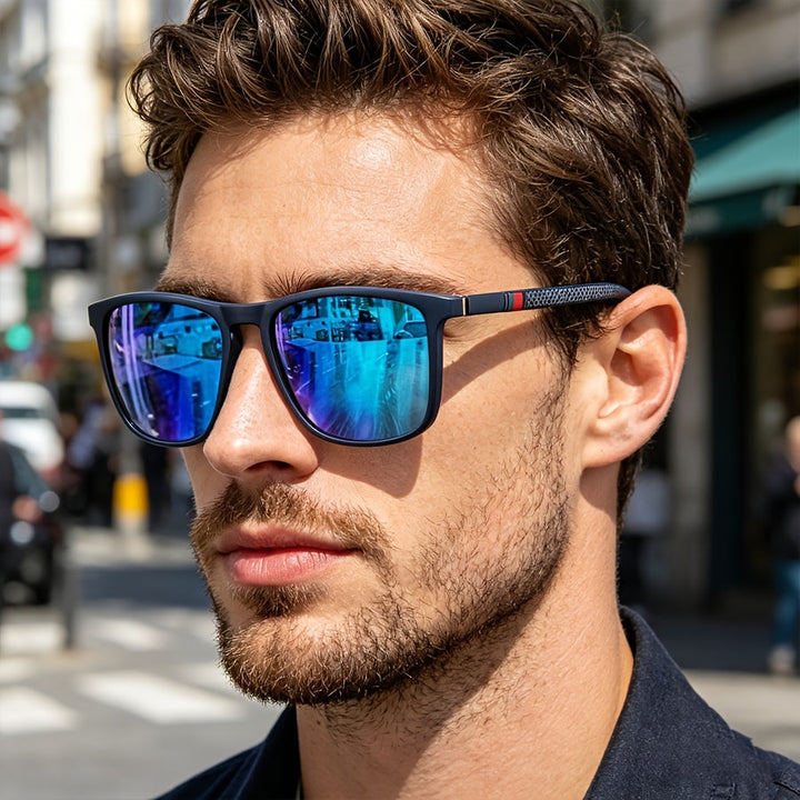 Rain™ | Classic Square Men’s Eyeglasses Lightweight Black Frame